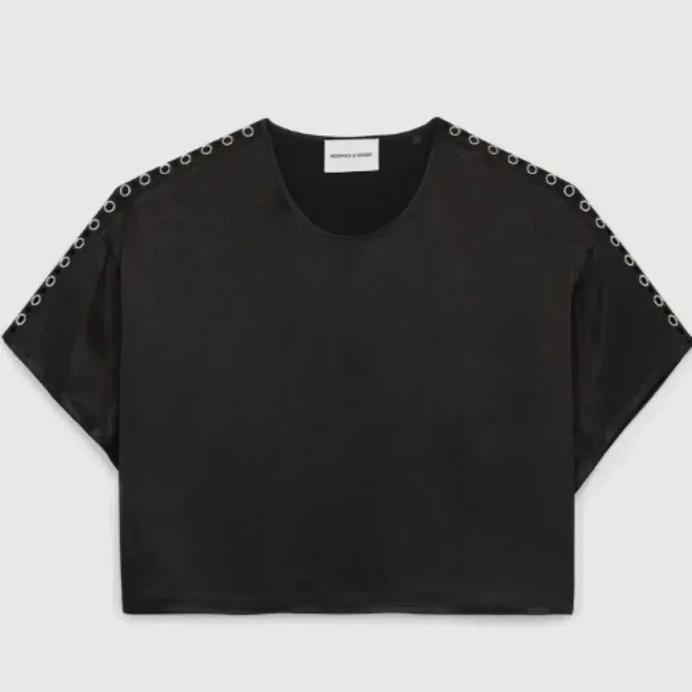 Kooples black grommet top